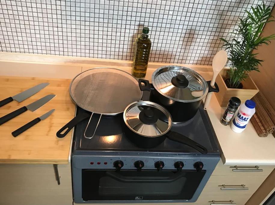 테살로니키 5 Min From Papageorgiou Free Indoor Parking 아파트 외부 사진